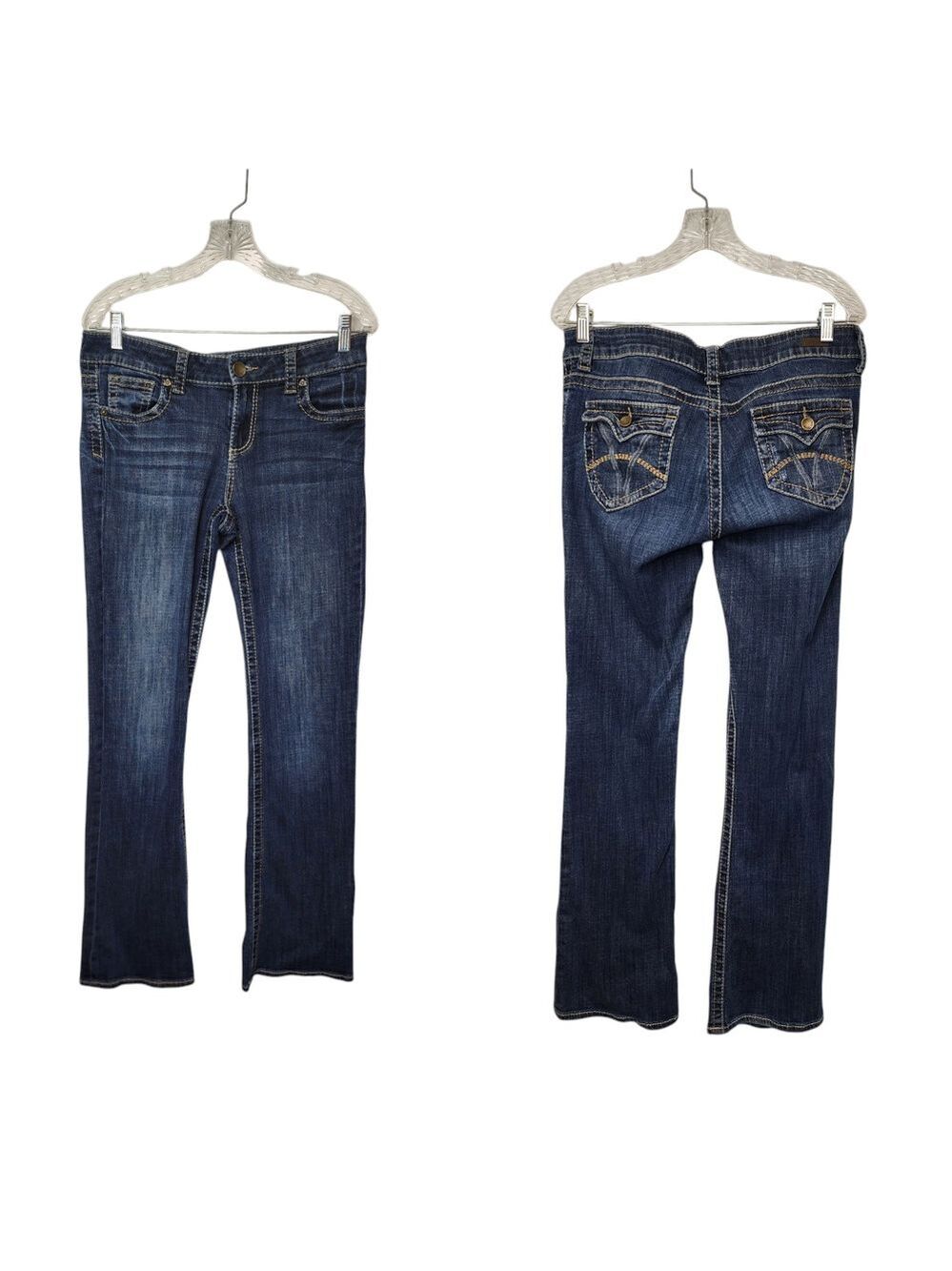 Rock & Republic Jeans Women's 16M Blue Studded BERLIN Boot Cut Denim Jeans